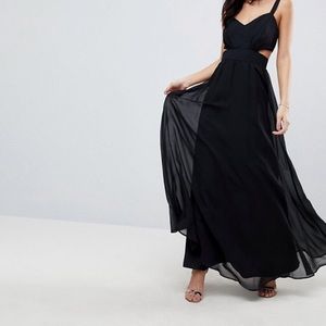 ASOS Side Cut Out Strapless Maxi Dress